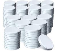 KADAX Lot de 200 couvercles à visser En métal Avec 6 dents d'encliquetage Idéaux pour les bocaux à conserve Blanc