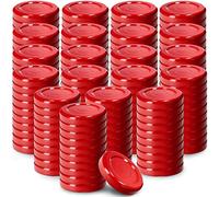 KADAX Lot de 200 couvercles à visser pour bocaux à conserve - En métal - Diamètre : 33 mm - Rouge