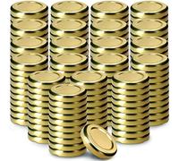KADAX Lot de 200 couvercles Twist-Off Ø33 mm - Couvercles de Rechange en métal pour bocaux 40ml & Mini Pots - Fermeture hermétique pour confitures, épices & Condiments