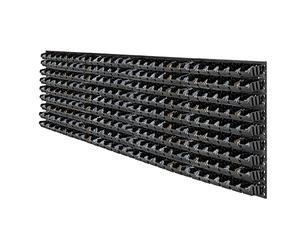 KADAX Lot de 252 Grande étagère murale à outils, système de stockage 232 x 78 cm, en plastique robuste, système modulaire résistant aux UV, plaques murales extensibles, étagère d'atelier (noir)
