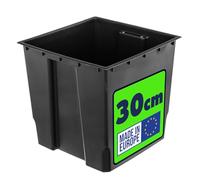 KADAX Lot de 29 insert de 30 cm pour pot de fleurs, insert en plastique noir avec poignées de transport