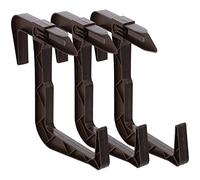 KADAX Lot de 3 Support de boîte à Fleurs sans Forage, Porte-boîtes de Balcon dans l'ensemble, Crochets réglables et Support pour la boîte à Fleurs, Porte-Fleurie pour Balcon et fenêtre (Marron)