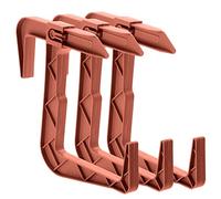 KADAX Lot de 3 Support de boîte à Fleurs sans Forage, Porte-boîtes de Balcon dans l'ensemble, Crochets réglables et Support pour la boîte à Fleurs, Porte-Fleurie pour Balcon et fenêtre (térakota)