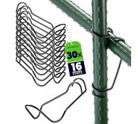 KADAX Lot de 30 pinces de jardin de 16 mm de diamètre - Connecteur en acier pour treillis - Pinces en bambou pour une fixation stable des tiges de plantes - Boucles de connexion