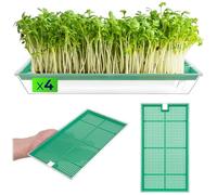 KADAX Lot de 4 bols à germination pour germes, tamis à cresson en plastique, bol à cresson, bols à germes, bols à germes, bols de culture de cresson (grand)