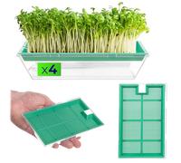 KADAX Lot de 4 bols à germination pour germes, tamis à cresson en plastique, bol à cresson, bols à germes, bols à germes, bols de culture de cresson (petit)