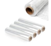 KADAX Lot de 4 films étirables transparents - 300 x 50 cm - 3 kg - Pour meubles, entrepôt, transport, film d'emballage résistant