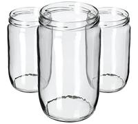 KADAX Lot de 48 bocaux de conservation ronds sans couvercle 720 ml