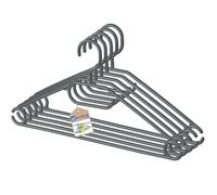 KADAX Lot de 5 cintres en plastique, peu encombrants avec crochet pivotant, cintres antidérapants pour robes, cravates, chemises (gris)