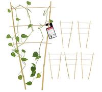 KADAX Lot de 5 échelles en bambou - En forme de V - Hauteur : 44,5 cm - Double