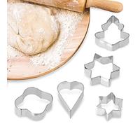 KADAX Lot de 5 emporte-pièces en tôle galvanisée pour biscuits et biscuits