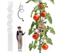KADAX Lot de 5 tuteurs spiralés pour tomates 150 cm x 6 mm en aluminium Tuteur de tomates en spirale