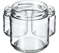 KADAX Lot de 50 bocaux 200 ml sans couvercle Ø 66 mm - bocaux à dessert à parois épaisses, hermétiques, lavables au lave-vaisselle, idéaux pour les confitures et conserves
