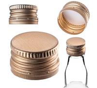 KADAX Lot de 50 Bouchons à vis Aluminium ⌀28×18mm - Capsules Aluminium hermétiques pour Bouteilles de vin, Liqueur & Huile | Réutilisables & lavables
