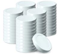 KADAX Lot de 50 couvercles Twist-Off Ø53 mm - Couvercles de Rechange en métal pour bocaux 115ml & Bouteilles de jus - Fermeture hermétique pour conserves, confitures & cornichons