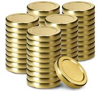 KADAX Lot de 50 couvercles Twist-Off Ø53 mm - Couvercles de Rechange en métal pour bocaux 115ml & Bouteilles de jus - Fermeture hermétique pour conserves, confitures & cornichons