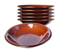 KADAX Lot de 6 Assiette, assiette en argile avec couche de céramique, assiettes résistantes au lave-vaisselle, assiettes plates, assiettes de service pour le petit-déjeuner, les gâteaux, les desse