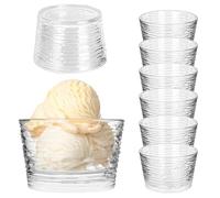 KADAX Lot de 6 coupes à glace, en verre - 290 ml - Verres à dessert avec pied - Pour glace, desserts et fruits - Passent au lave-vaisselle (modèle 4)