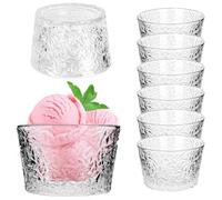 KADAX Lot de 6 coupes à glace, en verre - 290 ml - Verres à dessert avec pied - Pour glace, desserts et fruits - Passent au lave-vaisselle (modèle 5)