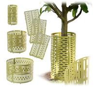 KADAX Lot de 6 protections pour tronc d'arbre - 20 x 33 cm - En plastique - Protection contre les morsures d'animaux sauvages - Protection du tronc pour arbres fruitiers - Vert