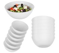 KADAX Lot de 6 saladiers blancs en verre opale de 20 cm, idéaux comme bols à céréales, bols à soupe, bols à salade, bols à dessert ou bols de service, blancs