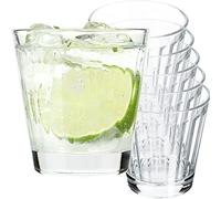 KADAX Lot de 6 verres à boisson, en verre neutre calcium, polyvalents, verres à eau, verres universels pour boissons, mojito, café glacé (Amalia 175 ml, 6)