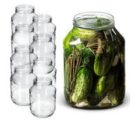 KADAX Lot de 8 bocaux de conservation 2,5 l - Fi100 mm - Sans couvercle