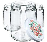 KADAX Lot de 8 bocaux de conservation pour couvercles à visser 540 ml