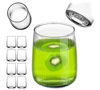 KADAX Lot de 8 verres à eau, 310 ml, élégants, avec structure rainurée, pour eau, jus, boissons gazeuses et cocktails, verres à jus en verre (Mia)