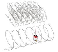 KADAX Lot de 9 répulsifs anti-oiseaux en spirale de 3 mètres en acier inoxydable et plastique pour rebords de fenêtre, toit, protection contre les pigeons, moineaux, parents.