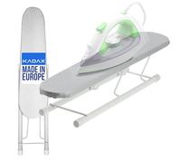 KADAX Mini planche à repasser pour manches et manchettes, 50 x 11 cm, planche à repasser avec housse décorative, planche à repasser pliable (gris)