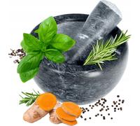 KADAX mortier de cuisine, mortier en pierre avec pilon, mortier en pierre, bol à guacamole, mortier à herbes aromatiques