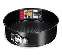 KADAX Moule à gâteau, diamètre : 21,5 à 30 cm, en tôle galvanisée et antiadhésive, rond, avec fond plat, anti-fuite, diamètre : 26 cm, noir