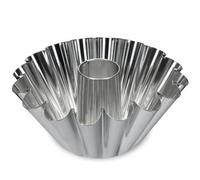 KADAX Moule à gâteau en anneau, moule à gâteau en tôle galvanisée, moule à pâtisserie ondulé haut, moule à génoise pour gâteau en anneau et gâteau au chocolat, moule à couronne (22,5 cm, argent)