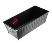 KADAX Moule à Gâteau Rectangulaire en Tôle Antiadhésive, Idéal pour Brioche, Brownie, Cake aux Fruits Confits, Pain de Viande et Terrine (25.5 x 12 cm, Noir)