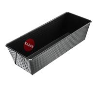 KADAX Moule à Gâteau Rectangulaire en Tôle Antiadhésive, Idéal pour Brioche, Brownie, Cake aux Fruits Confits, Pain de Viande et Terrine (30.5 x 12 cm, Noir)