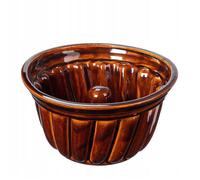 KADAX Moule à Kouglof en Grès, Moule à Gâteau Rond pour Savarin, Kougelhopf et Pudding, Parfait pour les Gâteaux Traditionnels Alsaciens (24 cm)