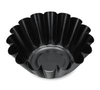 KADAX Moule à kouglof en tôle avec revêtement antiadhésif - Moule à gâteau haut ondulé - Pour tartes au bol et gâteaux au chocolat - 15,5 cm - Noir