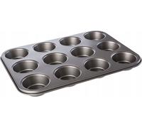 KADAX Moule à muffins, moule pour 12 muffins, 35 x 26.5cm, en acier, grandes voûtes