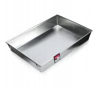 KADAX moule rectangulaire "Imperia", Moules à gâteaux, moule à manqué, répartition de la chaleur, 36 cm, argent