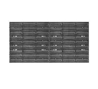 KADAX Mur d'outils, système de stockage en plastique PP, étagère murale en différentes tailles, étagère d'atelier avec boîtes et supports à outils (78 x 39 cm)