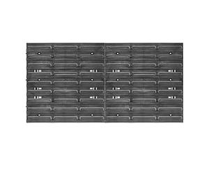 KADAX Mur d'outils, système de stockage en plastique PP, étagère murale en différentes tailles, étagère d'atelier avec boîtes et supports à outils (78 x 39 cm)
