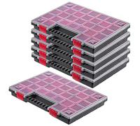 KADAX Organisateur, boîte à outils en plastique pour petites pièces avec couvercle transparent, rangement pour petites pièces de différentes tailles, boîte de rangement (40 x 30 cm)