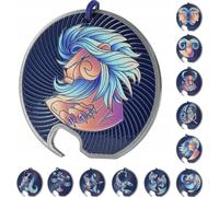 KADAX ouvre-bouteille "Callas", décapsuleur, design zodiaque, ouvre-bière en acier inoxydable, lion, 7 cm