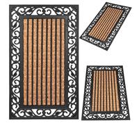 KADAX Paillasson antidérapant pour l'entrée, tapis de porte d'entrée en coco et caoutchouc, tapis extérieur rectangulaire 75 x 45 cm