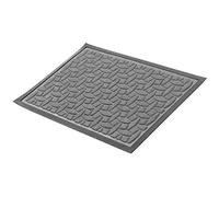 KADAX Paillasson en caoutchouc lavable pour l'intérieur et l'extérieur - 60 x 40 cm - Pour porte d'entrée, entrée de maison - Paillasson en caoutchouc - Gris