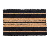 KADAX Paillasson en Fibre de Coco et Caoutchouc - 55 x 33 cm - Antidérapant - Pour l'Intérieur et l'Extérieur - Porte d'Entrée (Rayures)