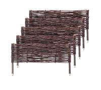 KADAX Palissades en Osier Naturel pour Jardin, Clôtures Décoratives pour Délimiter, Orner et Sublimer Votre Espace Exterieur (60 x 30 cm, Lot de 5)