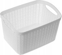 KADAX Panier de rangement en plastique "Fonti", Rangement salle de bain, Panier universel, 1.5L, Blanc, 1 pièce