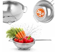 KADAX Passoire de cuisine en acier inoxydable de 20,5 cm de diamètre - À mailles fines - Avec long manche et surface micro-profilée - Passe au lave-vaisselle